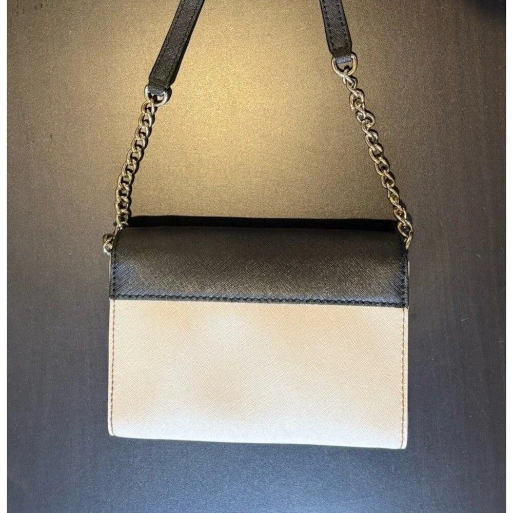 *RARE VTG* Kate Spade-Purse-Charlotte Street Colorblock Alek Ostrich Paig-Black